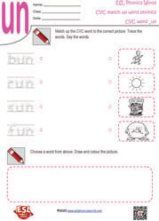 un-cvc-word-and-picture-matching-worksheet